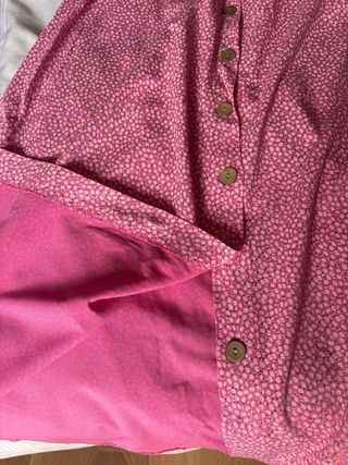 Falda larga estampada flores botones