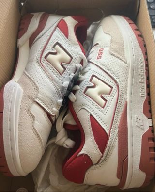 New Balance BB550 Blanco/Rojo