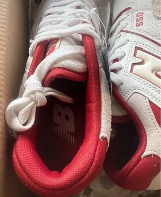 New Balance BB550 Blanco/Rojo