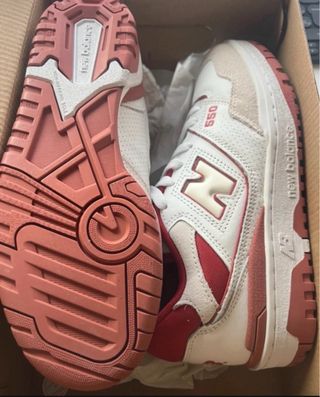 New Balance BB550 Blanco/Rojo