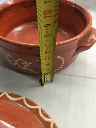 Tacho de barro decorado 16cm