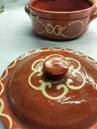 Tacho de barro decorado 16cm