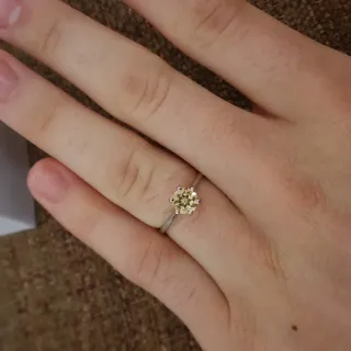 Anillo Plata 925 con Piedra Amarilla