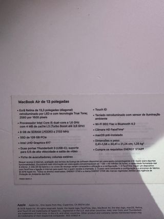 MacBook Air 13” Retina i5 8GB RAM