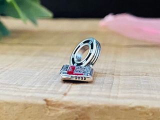 Charm Cinta Cassette Roja Vintage - Plata
