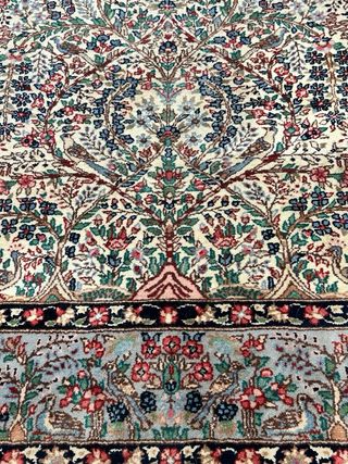 Tappeto Kirman lana beige multicolor