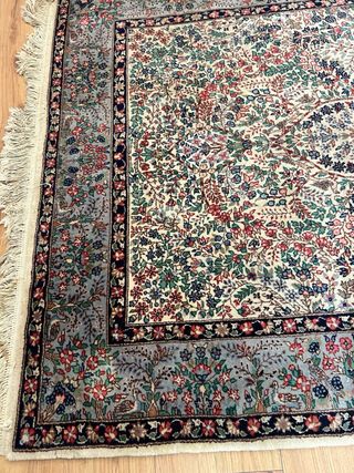 Tappeto Kirman lana beige multicolor