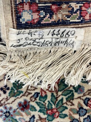 Tappeto Kirman lana beige multicolor