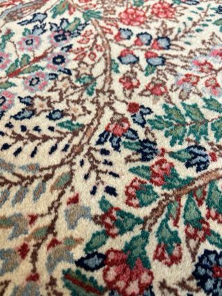 Tappeto Kirman lana beige multicolor