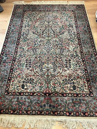 Tappeto Kirman lana beige multicolor