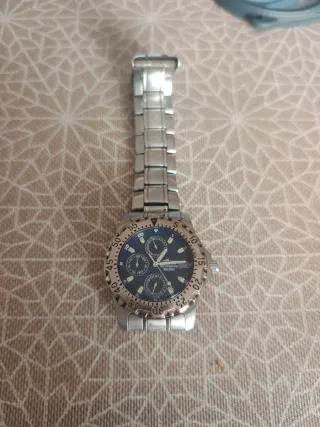 Reloj Lotus Multifunción Azul y Plateado