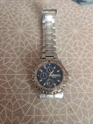 Reloj Lotus Multifunción Azul y Plateado