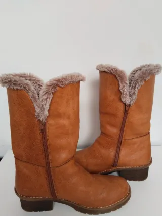 Botas de piel mujer marrones