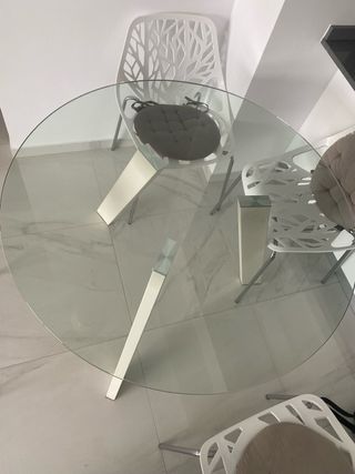 Mesa redonda cristal 120cm