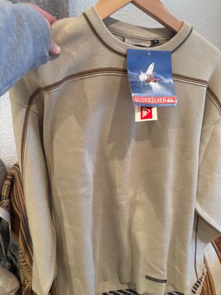 Jersey Quiksilver beige talla M