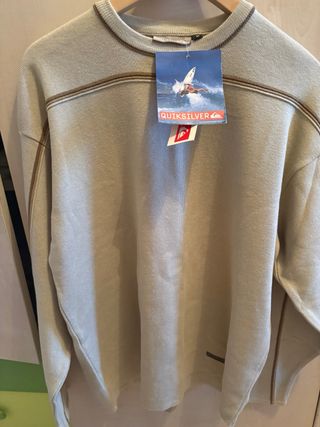 Jersey Quiksilver beige talla M