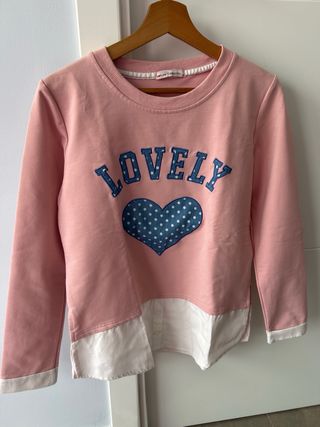 Sudadera Natural Collection Rosa Talla S