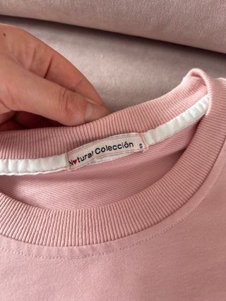 Sudadera Natural Collection Rosa Talla S