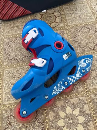 Patines Oxelo niños 32-34 + casco y protecciones