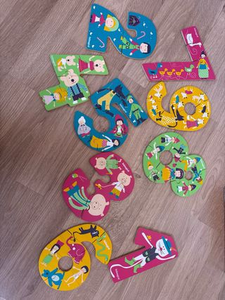 Puzzle de números educativos