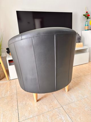 2 Poltrone nere in similpelle Ikea