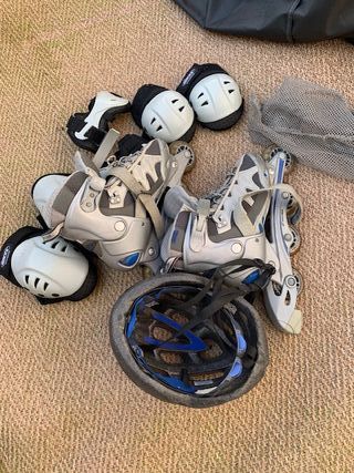 Patines para joven con protecciones