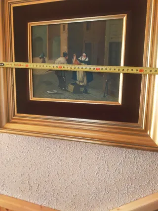 Cuadro decorativo madera y cristal