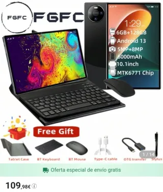 Tablet FGFC 6GB+128GB Android 13