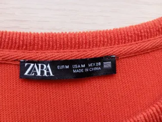 Camiseta Zara naranja talla M