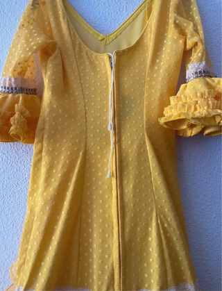 Traje Flamenca Amarillo Ana Barroso