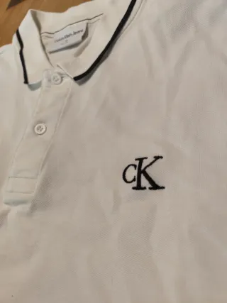 Polo Calvin Klein Blanco Talla M