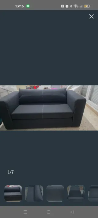 Divano letto IKEA 2 posti grigio
