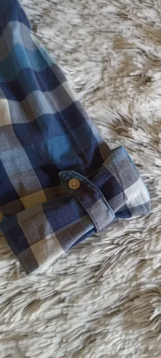 Camisa H&M cuadros azules Talla 40