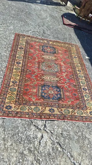 Tappeto in Lana Design Geometrico Vintage