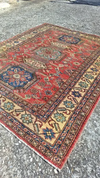 Tappeto in Lana Design Geometrico Vintage