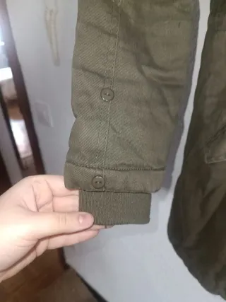 Abrigo verde forrado talla L