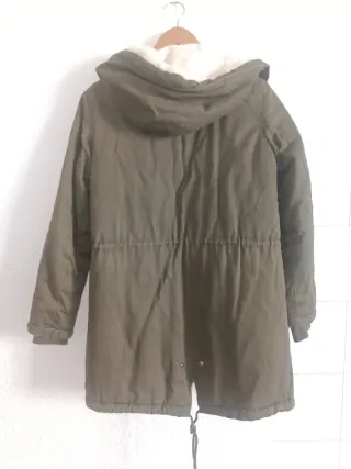 Abrigo verde forrado talla L