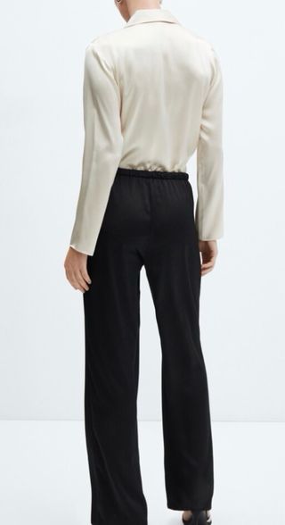 Pantalón Mango Satén Negro