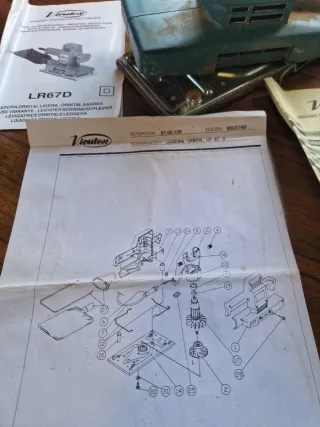 Lijadora Orbital Ligera Virutex LR67D PARA PIEZAS