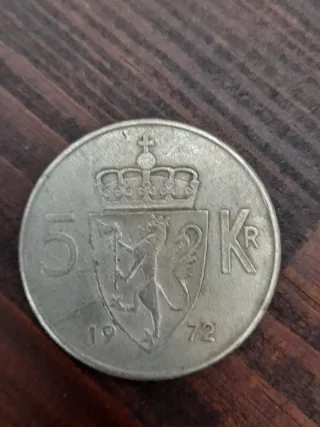 Moneta Norvegia 1972 Re Olav V