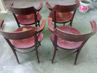 4 Sillas tipo Thonet Madera