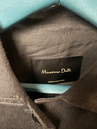 Chaqueta oversize Massimo Dutti verde lino