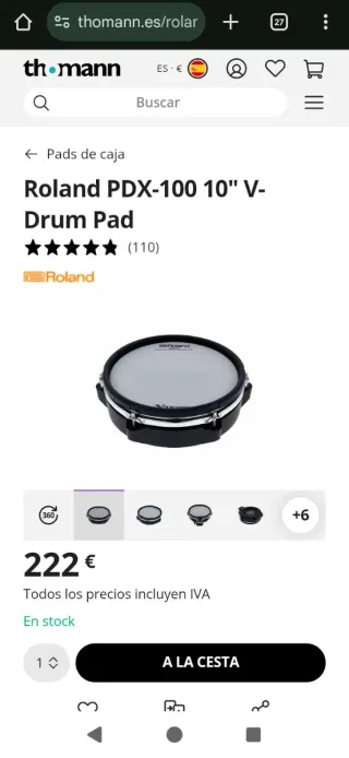 Roland PDX-100 Pad Nuevo en Caja