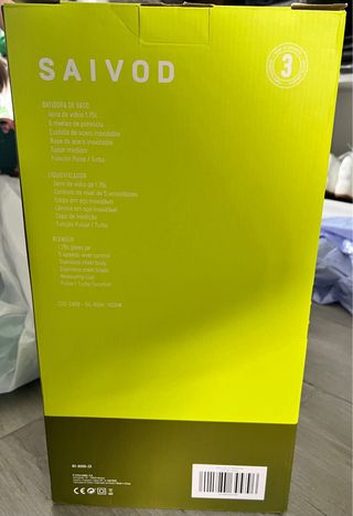 Batidora SAIVOD Vaso 1.75L, NUEVA, sin uso.