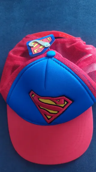 Gorra Superman Roja y Azul Bordada