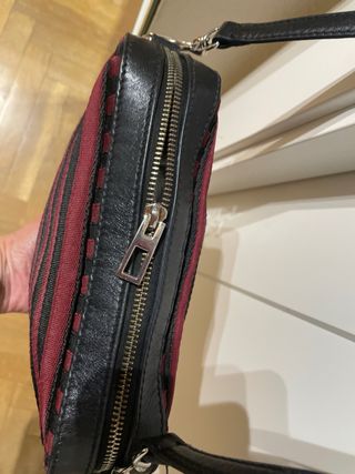 Bolso Bimba y Lola Rayas Rojo y Negro