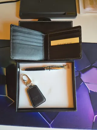 Conjunto Balmain Cartera, Llavero y Bolígrafo