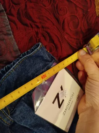 Falda larga vaquera plisada nueva