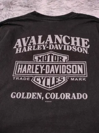 Harley Davidson Camiseta Gráfica Negra Avalanche