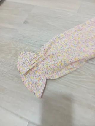 Vestido floral rosa y amarillo talla L